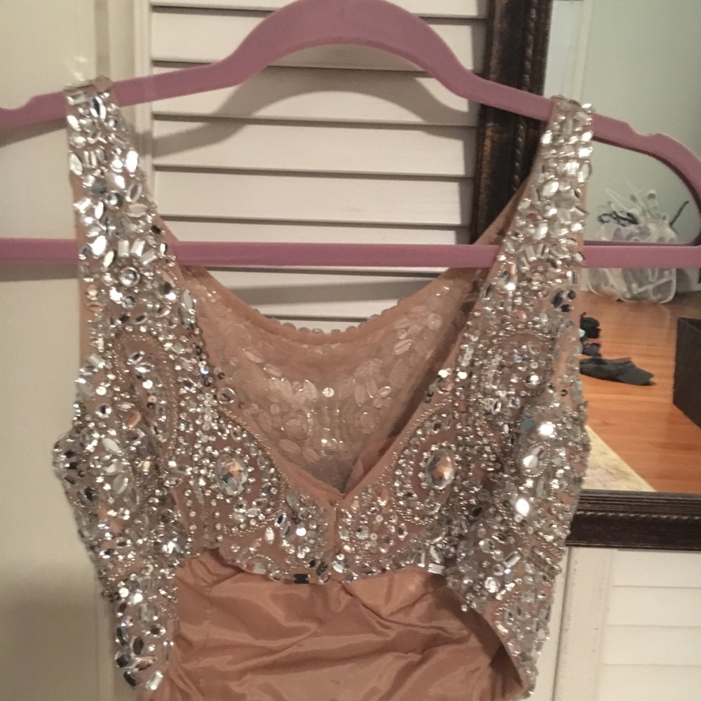 Champagne 2 piece prom/cocktail dress - Picture 3 of 5